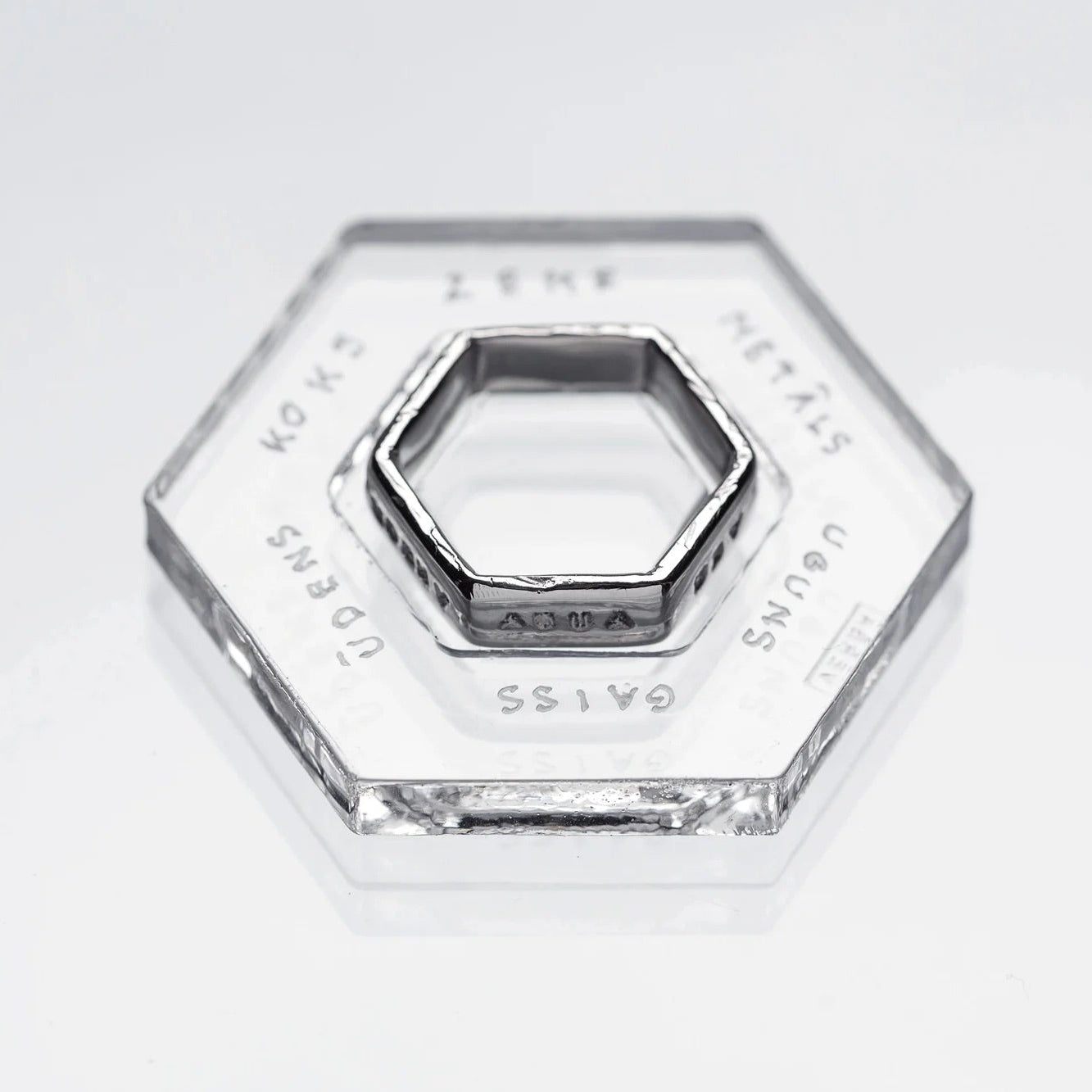 Silver Ring "Amicus Cognoscitur Amore, More, Ore, Re / You can recognize a true friend from affection, behaviour, words and deeds"