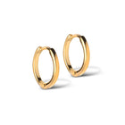 Gold Plated Silver Hoop Earrings "Classic” (10 mm)