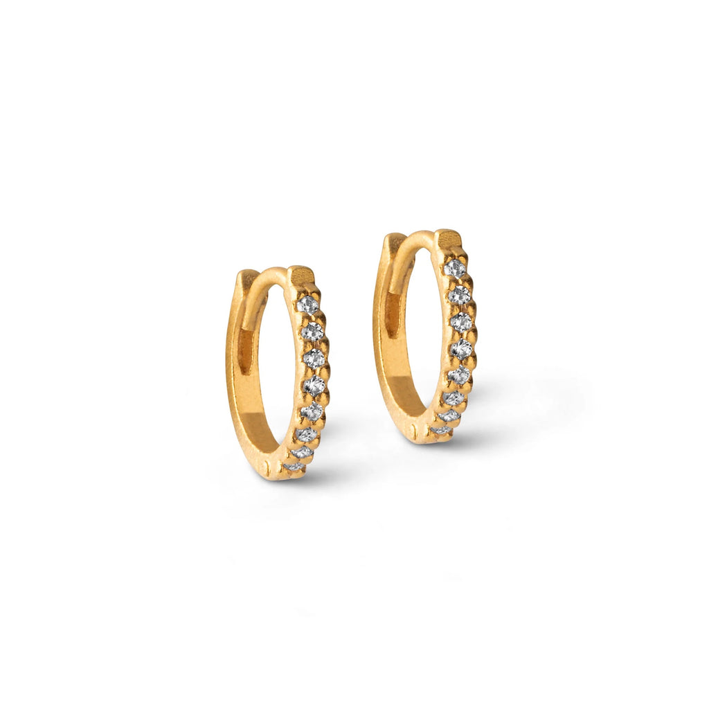 Gold Plated Silver Earrings "Petite Flora" (8 mm)