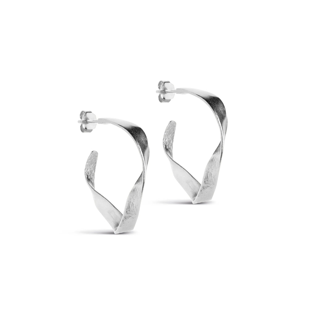 Silver Hoop Earrings "Scarlet"