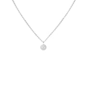 Silver Necklace with Diamond "North Star"