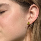 Silver Earrings with Peridot "By the Green Nature"