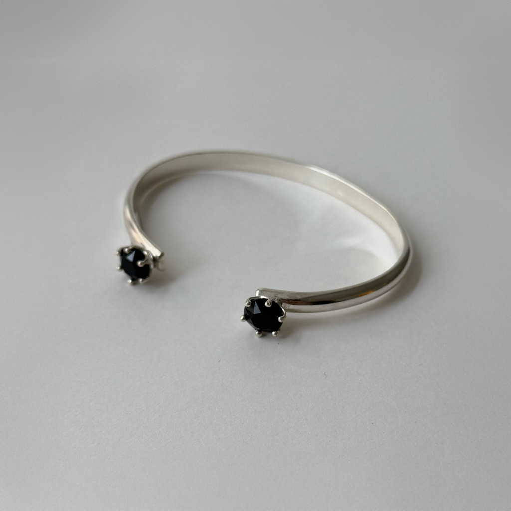 Silver & Zirconium Bangle