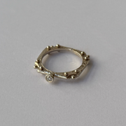 White Gold Ring with Diamond
