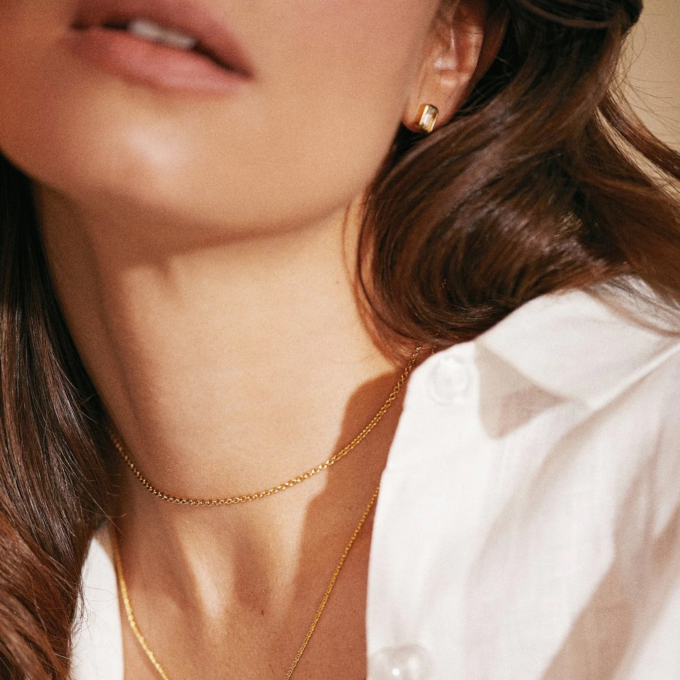 Silver Stud Earrings with Topaz "Daydream"