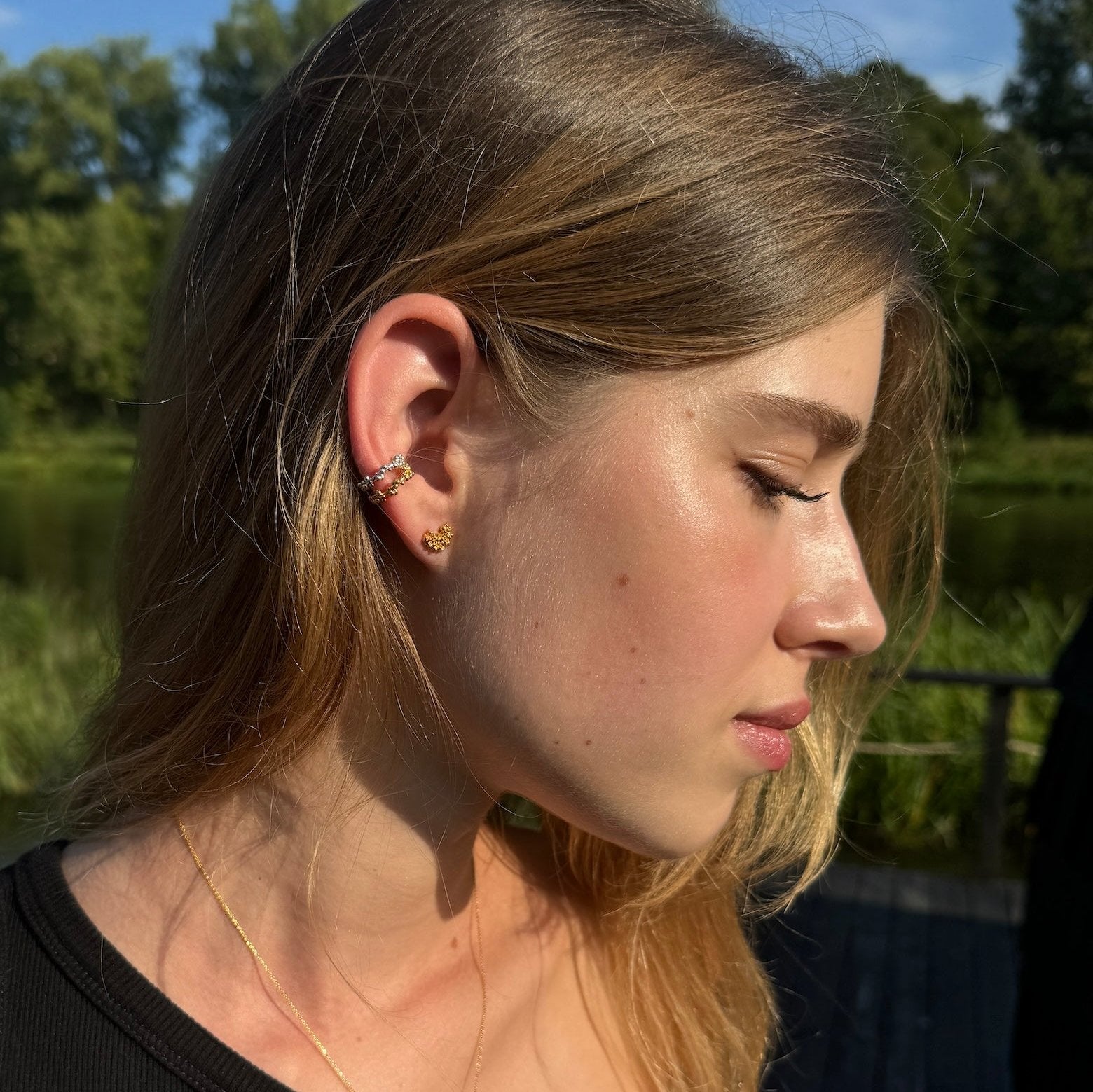 Gold Plated Silver Earrings "Tell it to My Heart"