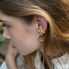 Gold Plated Silver Earrings "Inception Motion"