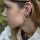 Gold Plated Silver Earrings "Inception Motion"