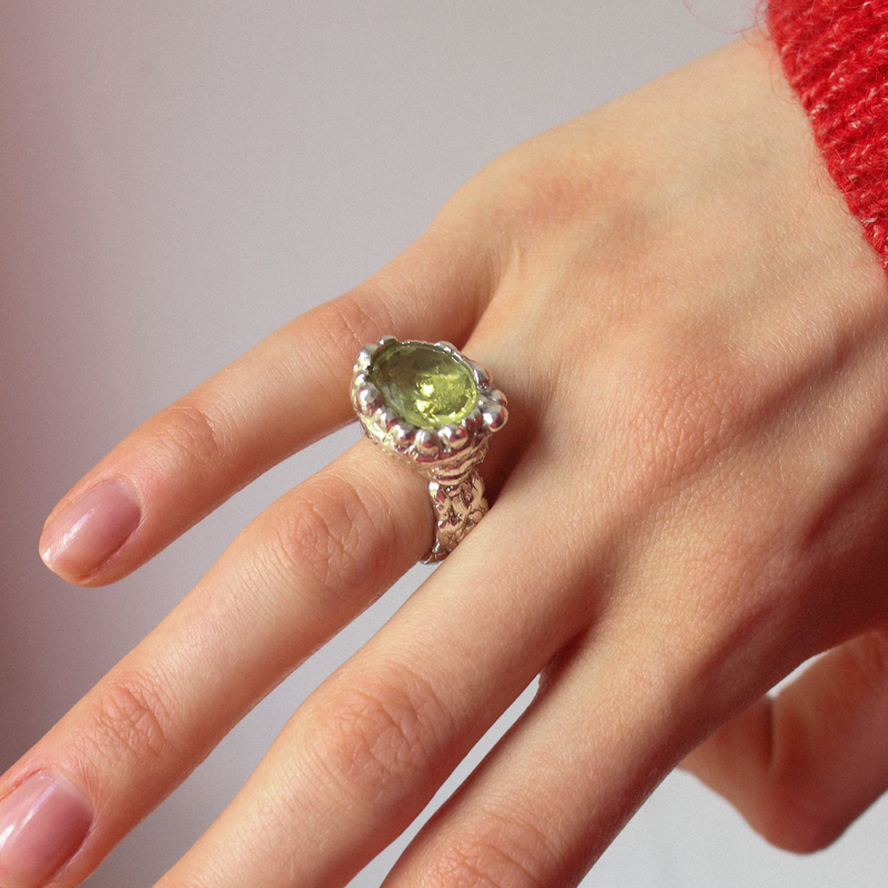 Silver & Citrine Ring