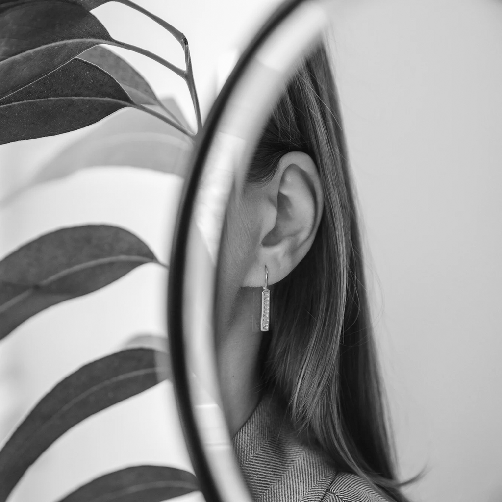 Silver Earrings "Omnia Mutantur, Nihil Interit / Everything Changes, Nothing Perishes.”