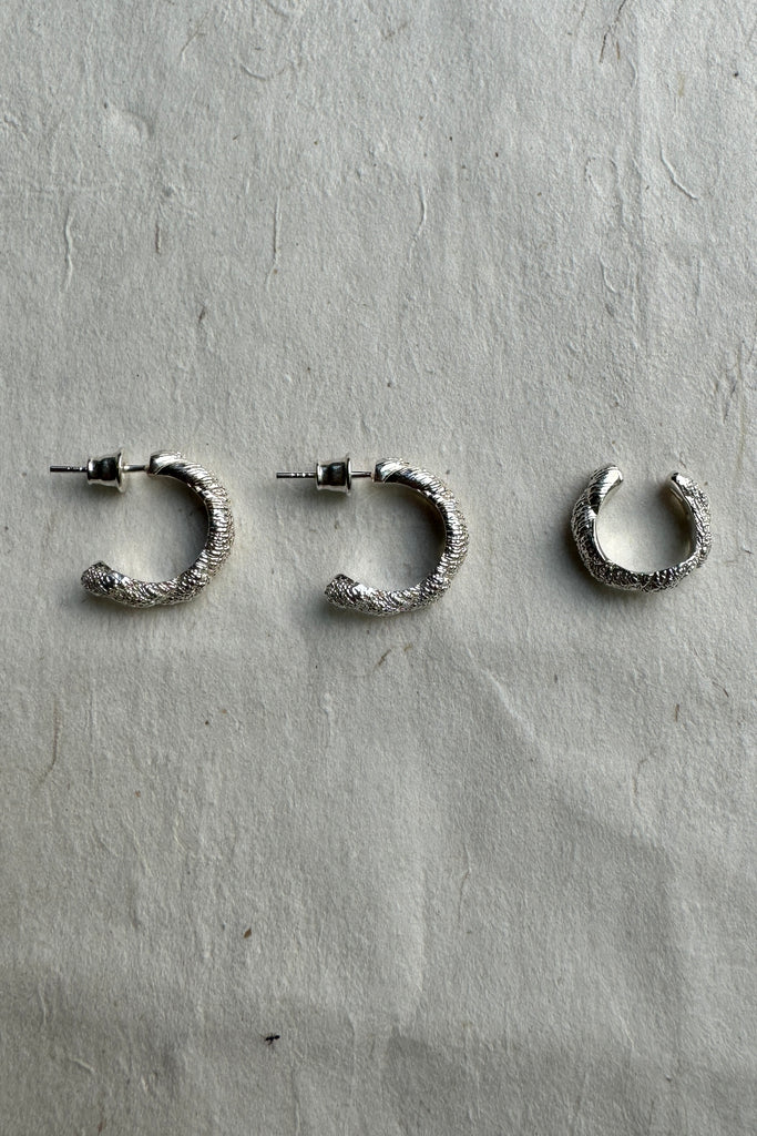 Silver Earrings "Inception Motion", Small