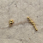 Gold Plated Silver Earrings "Between the Lines"