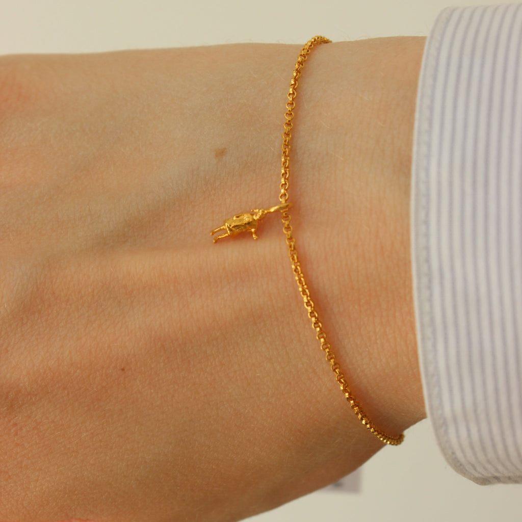 Gold Plated Silver Bracelet "Human Sentiments. Woman"