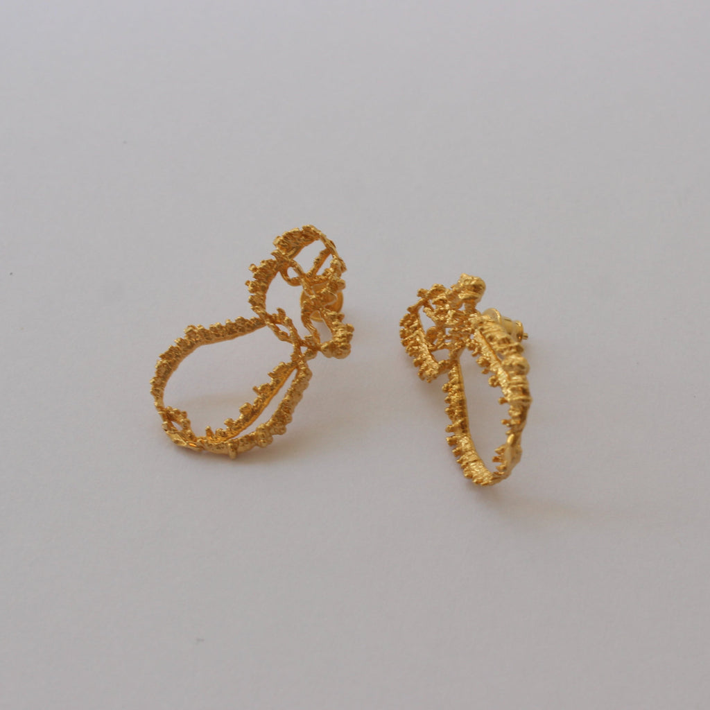 Gold Plated Silver Earrings "Starlite Threads"