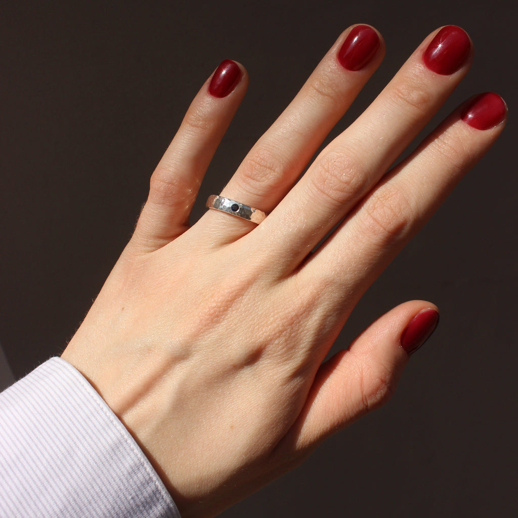 Silver & Sapphire Ring "By the Silver Line"