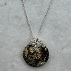 Silver Necklace with Amber "Amber Planet"