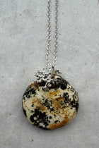 Silver Necklace with Amber "Amber Planet"