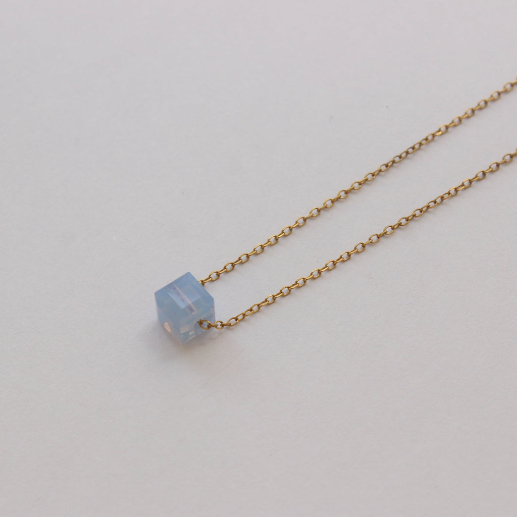 Gold Plated Silver Necklace "Sky Box"
