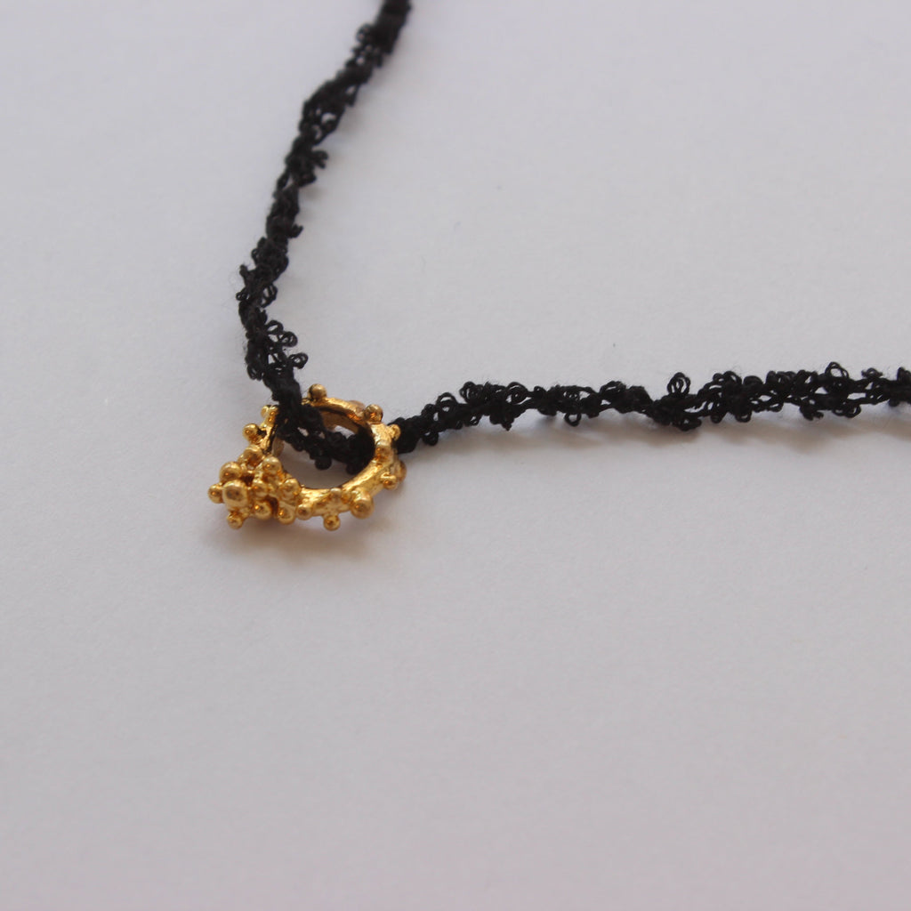 Gold Plated Silver Necklace "Full Moon Silk"