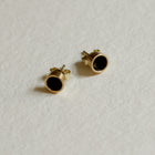Gold Studs with Black Niobium