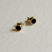 Gold Studs with Black Niobium