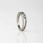 White Gold Ring "OBsess"