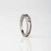 White Gold Ring "OBsess"