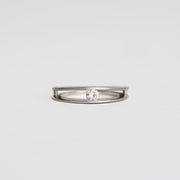White Gold Ring "OBsess"