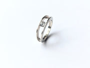 White Gold Ring "OBsess"