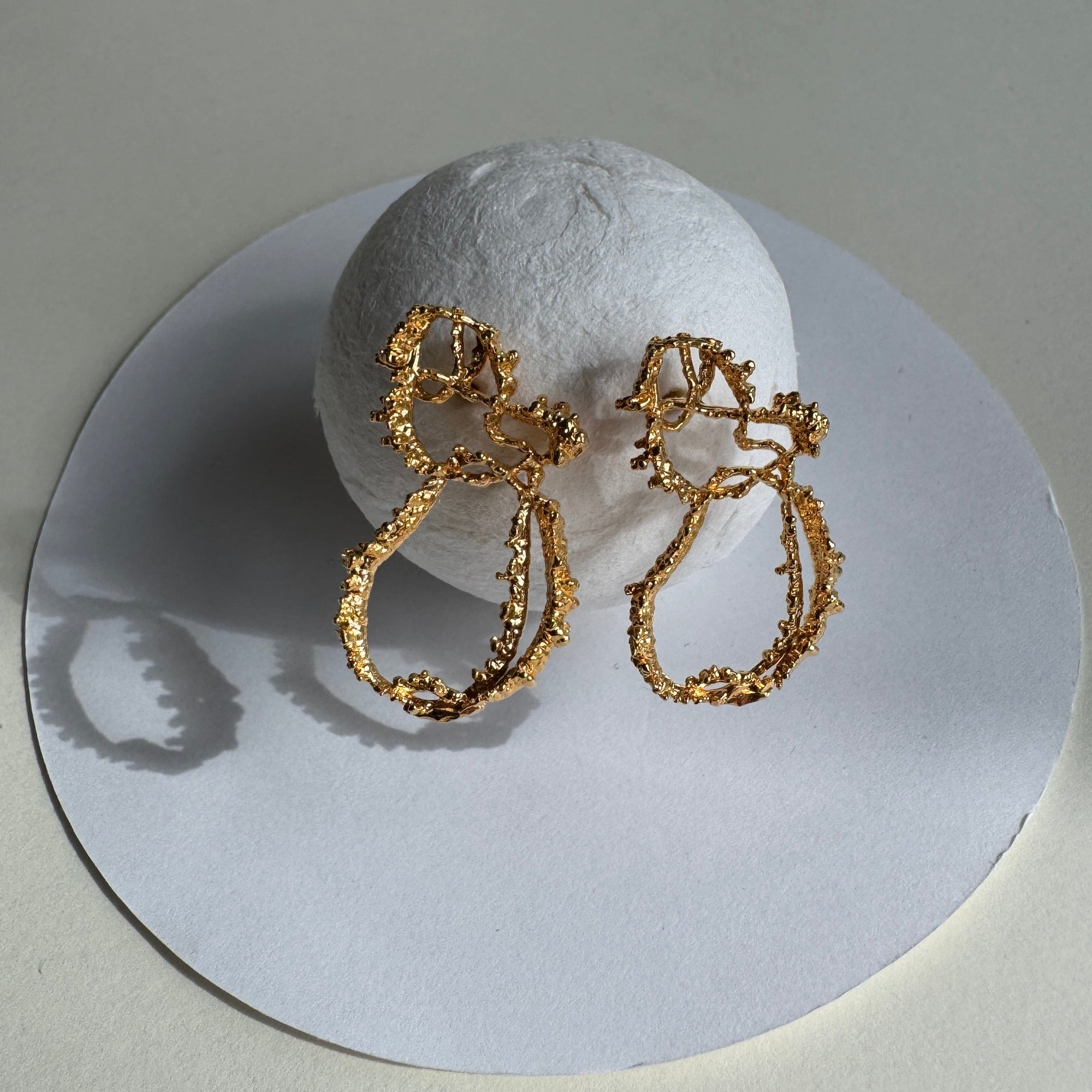 Gold Plated Silver Earrings "Starlite Threads"