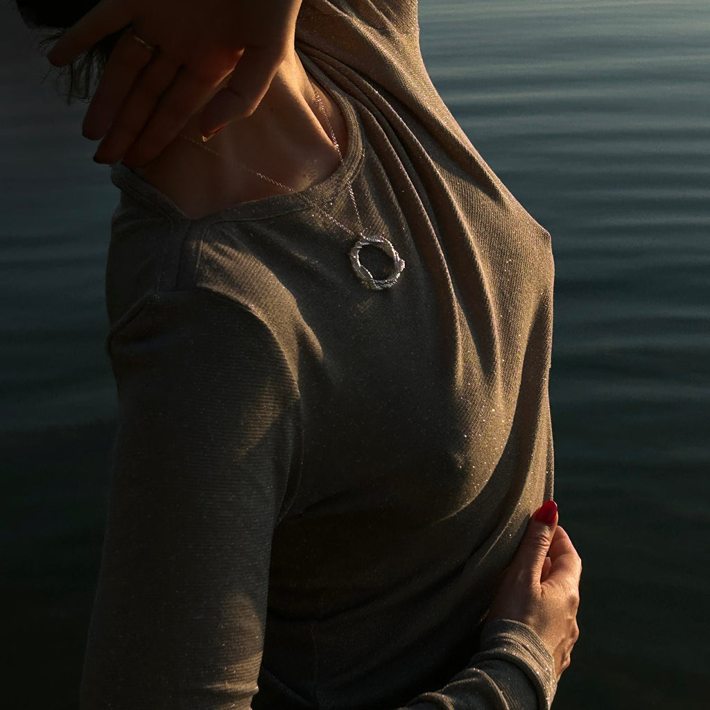 Silver Necklace "Coral Meadow"