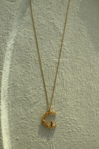 Gold Plated Silver Necklace "Girl on the Moon"