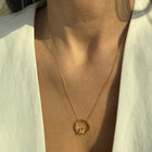 Silver Necklace with Emerald "All Around Us"