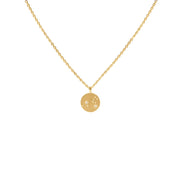 Gold Plated Silver Necklace with Diamonds "Written in the Stars"