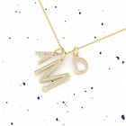 Yellow Gold Pendant with Diamonds "Initial", Small