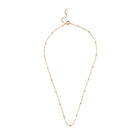 Gold necklace on a white background