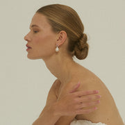 Silver Earrings with Pearls