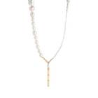 Gold Plated Silver Necklace with Pearls "Thyra"