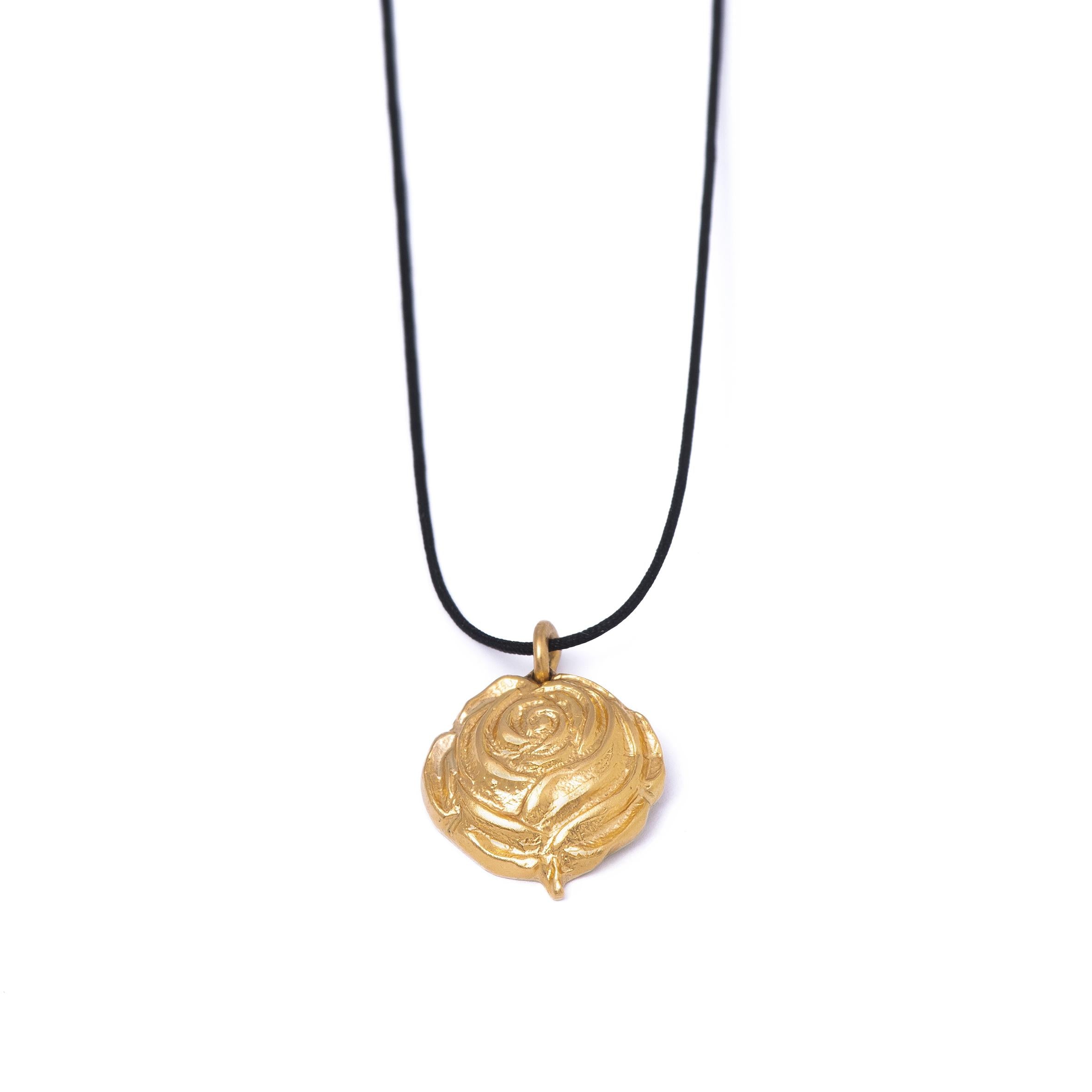 Pure Yellow Gold Necklace "Rose"