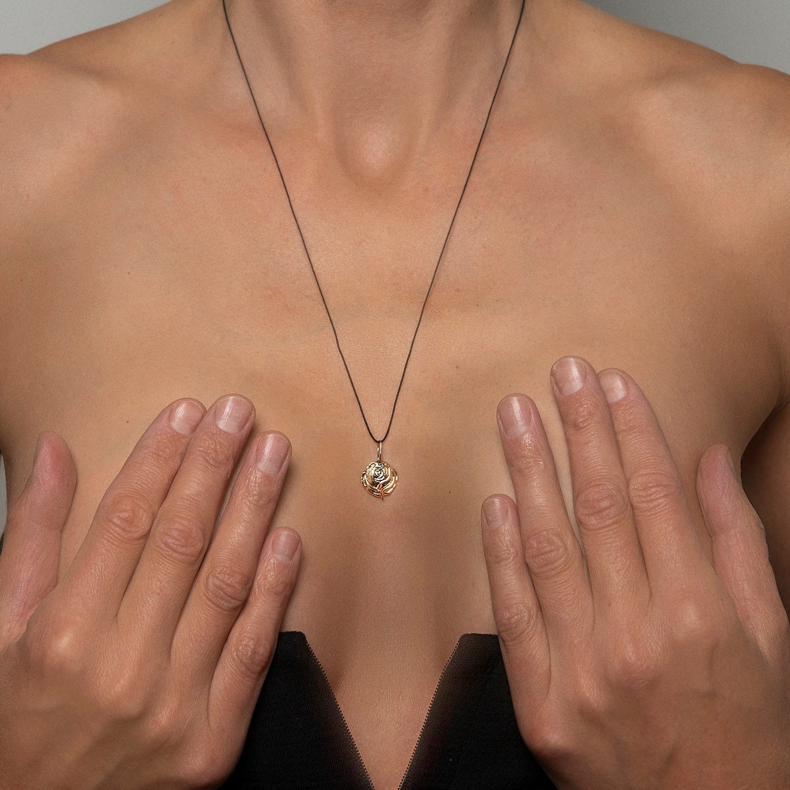 Pure Yellow Gold Necklace "Rose"