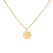 Gold Plated Silver Necklace with Diamonds "Written in the Stars"