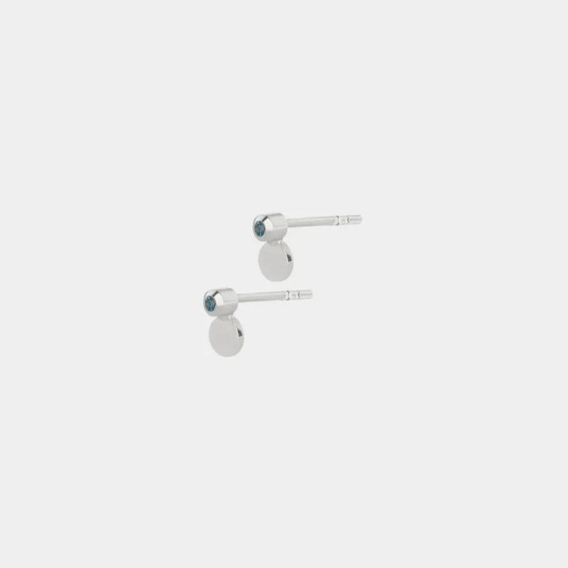 Silver Earrings with Blue Sapphires "Dewdrops"