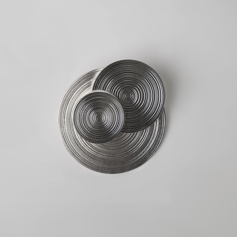 Auksuoto sidabro auskaras „Orbit³”