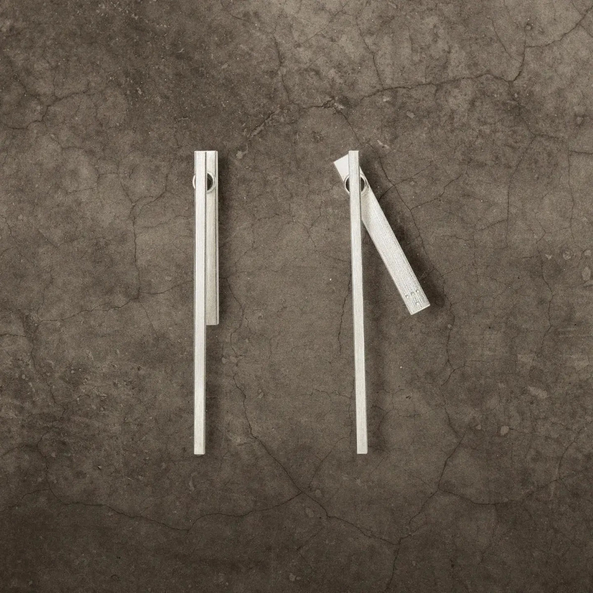 Sidabriniai auskarai „Fore" + „C-Line Orbit"