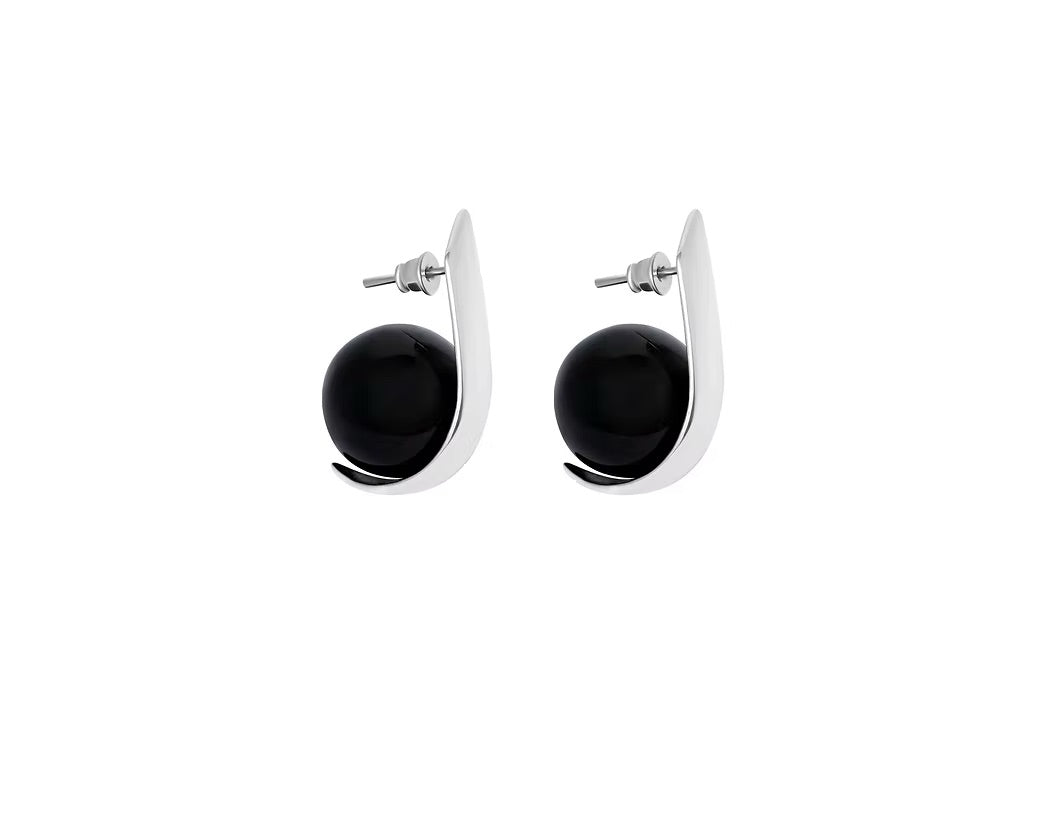 Silver Earrings with Amber "Nostalgia"