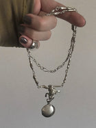 Silver Locket Necklace "Fortune"