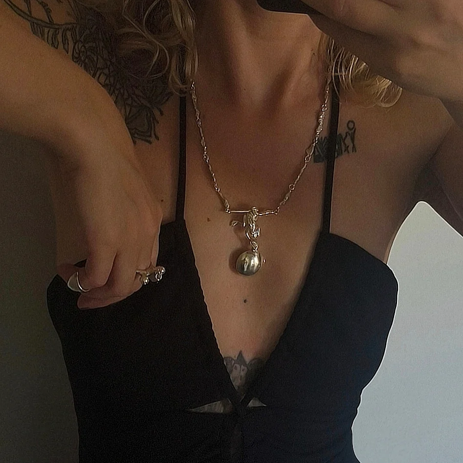 Silver Locket Necklace "Fortune"