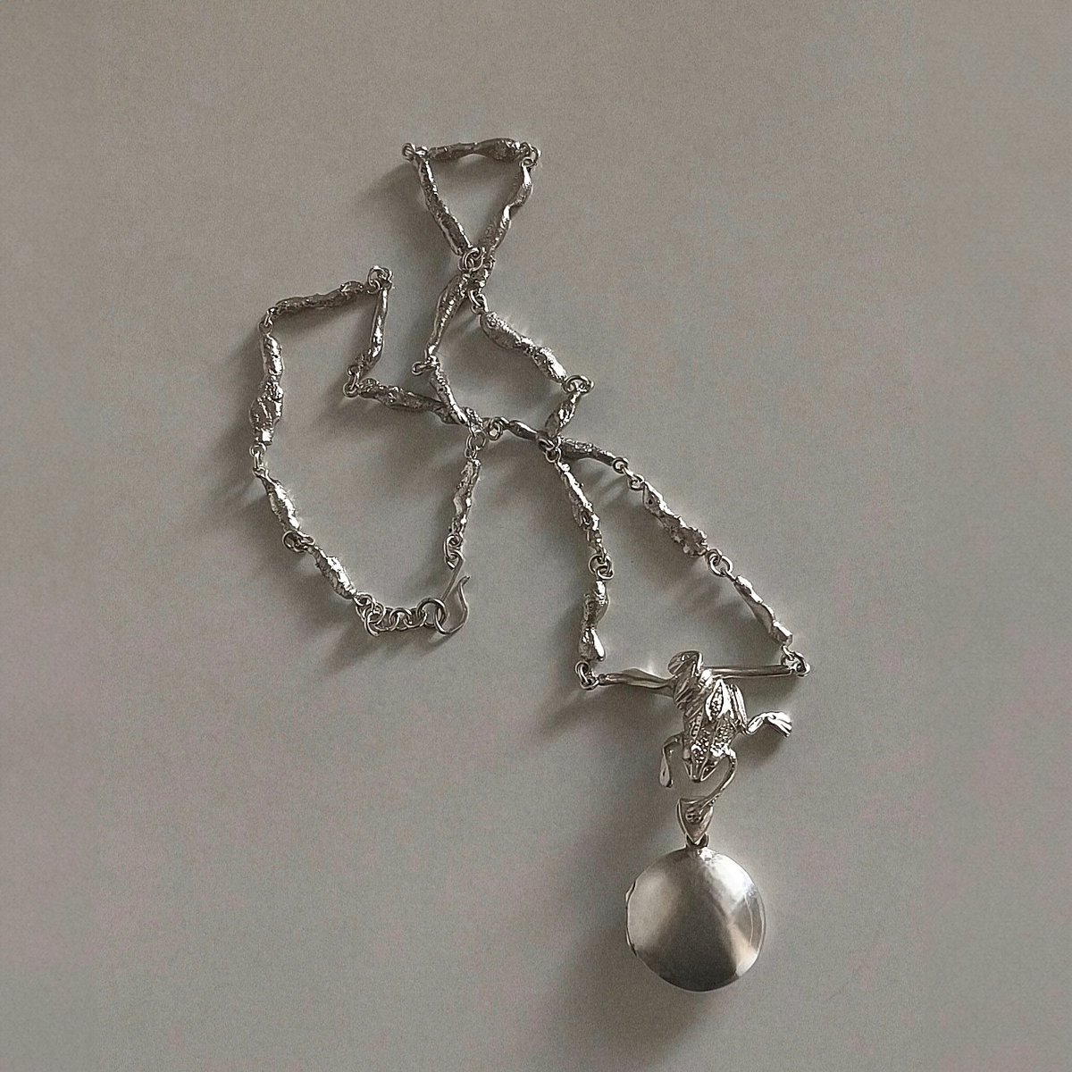 Silver Locket Necklace "Fortune"