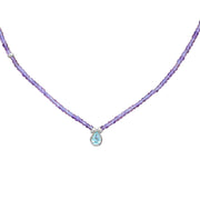 Silver Necklace with Amethyst and Topaz "Seraphina"