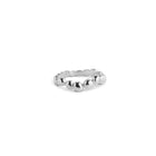 Silver ring on a white background